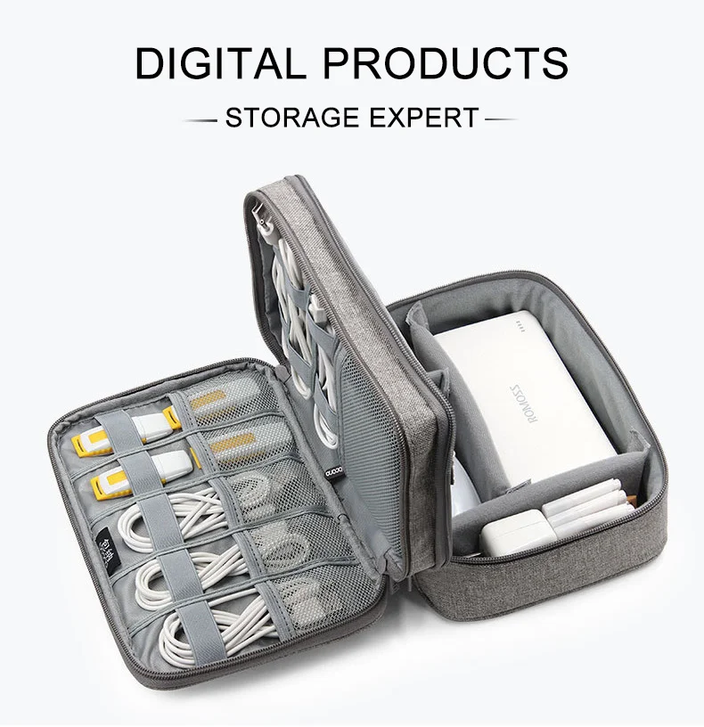 Большая емкость цифровых гаджетов сумка для хранения для HDD наушников power Bank Кабельный органайзер сумка для электроники гаджет Органайзер чехол