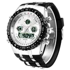 Мужские кварцевые часы, люксовый бренд, цифровые, светодиодный, многофункциональные, армейские, спортивные