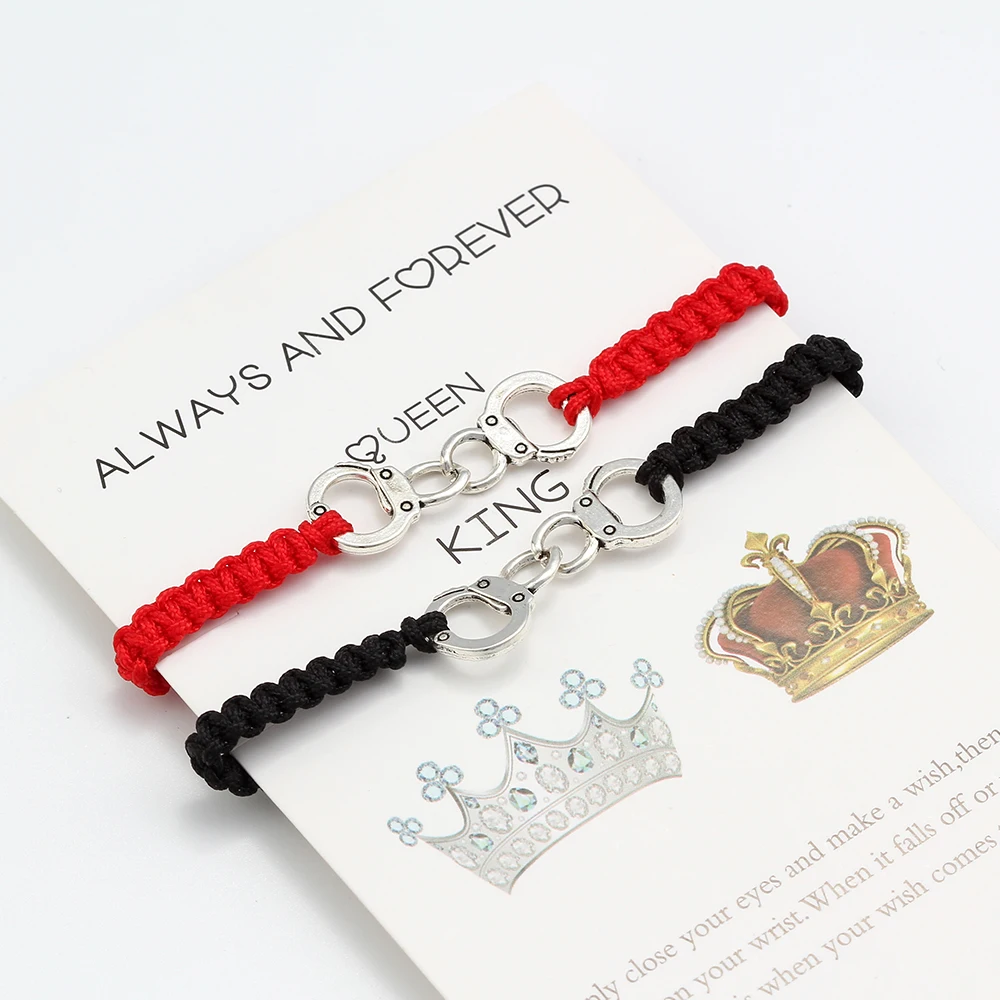 MEIBEADS 2 шт./компл. Модные Кожаные плетеные браслеты для мужчин черные Ретро панк с