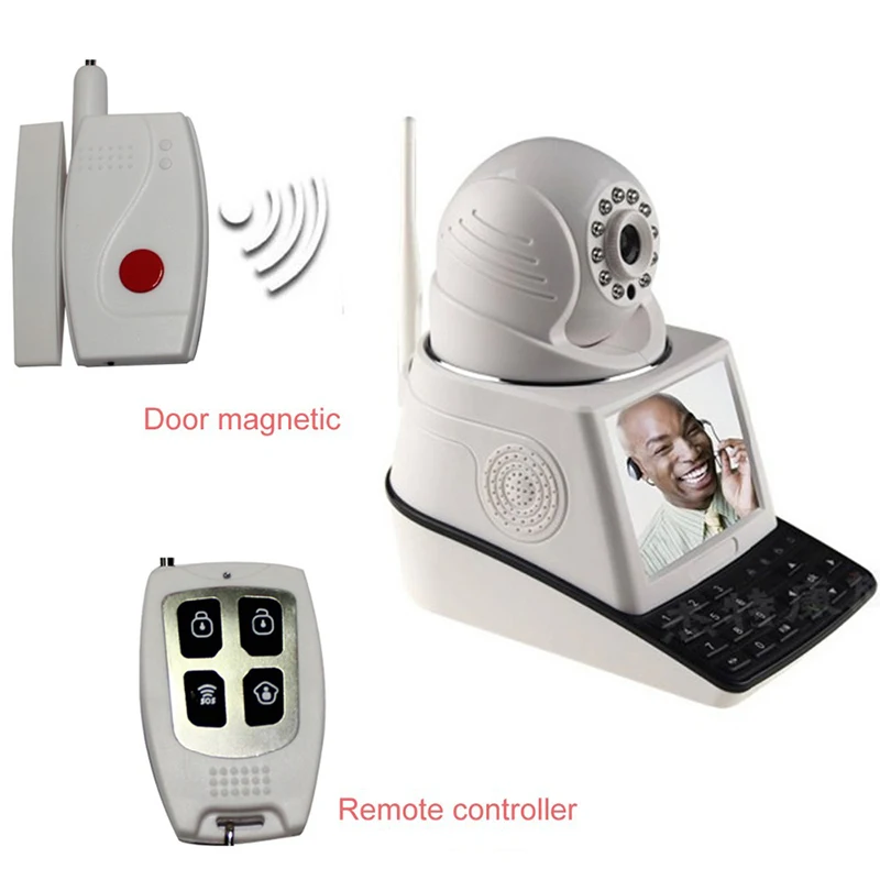 Беспроводной видеовызова IP Камера комплект с двери магнитный сигнал тревоги