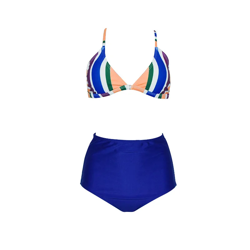2019 Sexy High Waist Printing Bikinis Push Up Halter Female Swim Wear Bathing Suit Women Two Piece Swimsuit Cross Bandage Shorts |