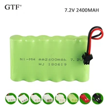 7,2 V 2400mAh перезаряжаемый никель-металл-гидридный аккумулятор, сменный аккумулятор 6* AA для дистанционного управления, электрические игрушки, автомобили, лодки, освещение