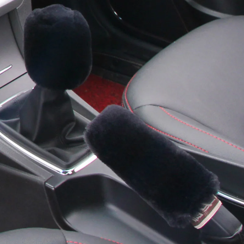 Зимний плюшевый Меховой чехол с ручкой переключения для Kia Rio K2 K3 K5 K4 Cerato Soul Forte