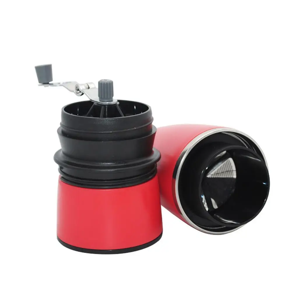 Portable Hand-cranked Home Coffee Grinder Semi-automatic Red Kit Machine Bar Kitchen | Бытовая техника