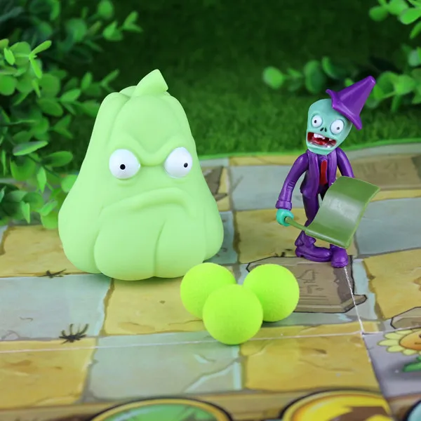 [Новинка] 28 стилей новая игра PVZ Растения против Зомби Peashooter ПВХ фигурка модель игрушки Аниме Фигурка горох Подсолнух Дыня 10 см - Цвет: 3