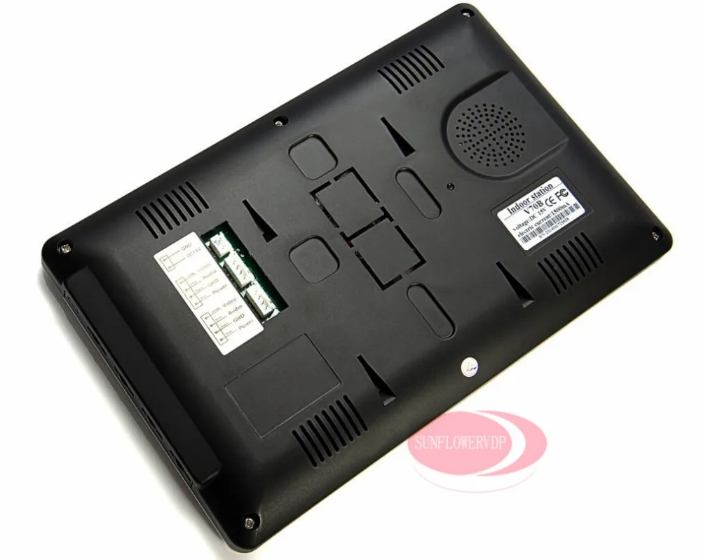 Hands Free Monitor Video Intercom Doorbell 7'' Color LCD Indoor 100V-240V Power Supply Support Remote Unlock/Video/Talk |