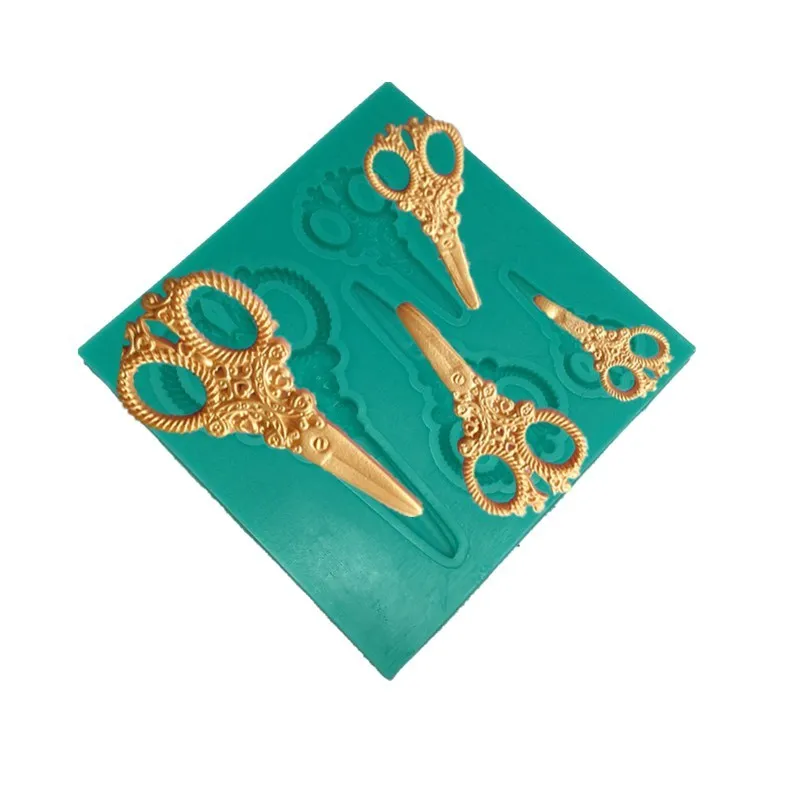 3D Ретро ножницы торт силиконовые формы для выпечки инструменты украшения тортов