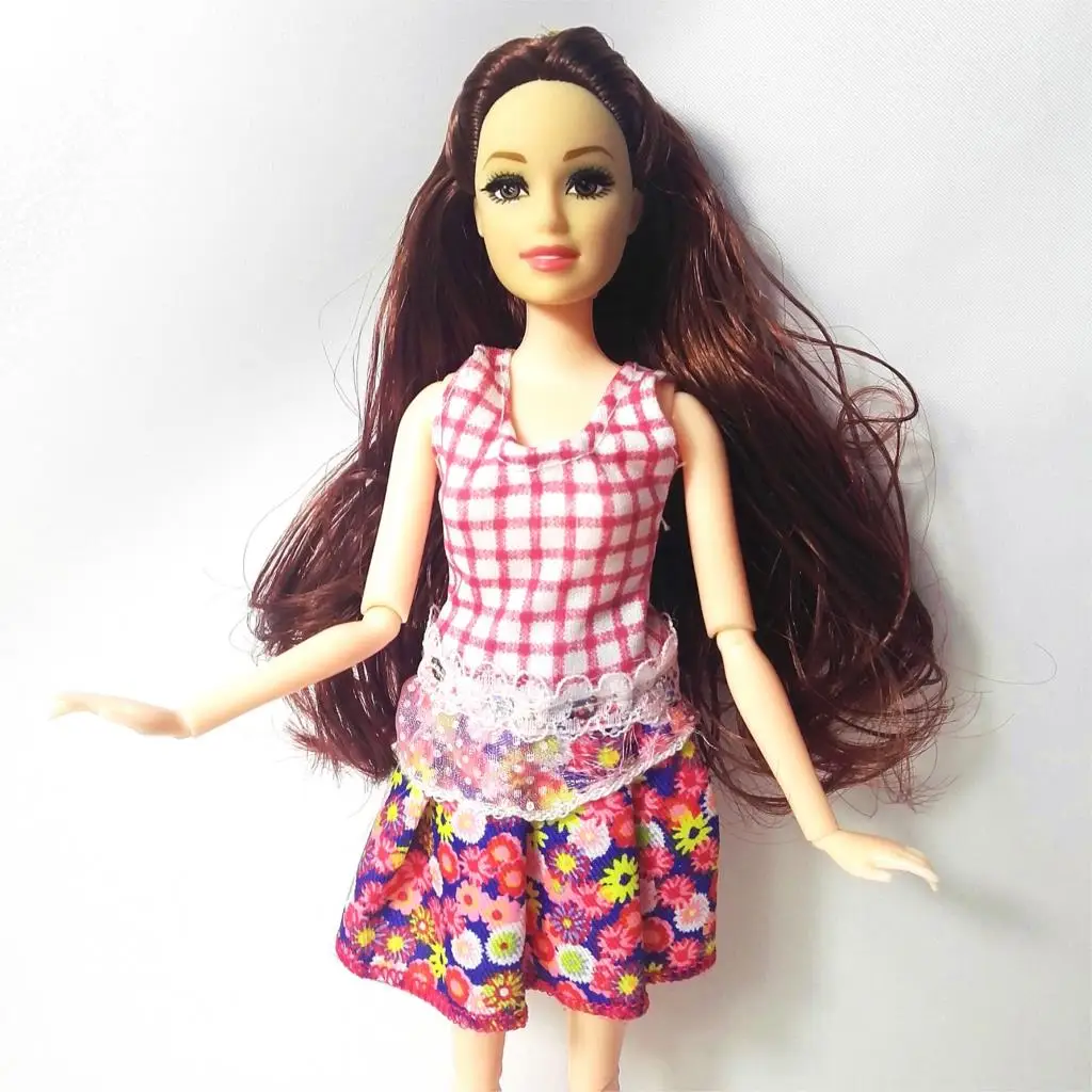 Fashion Flower Doll Dresses Package Hip Skirt For Barbie Handmade Dolls Accessories Clothes j118 | Игрушки и хобби