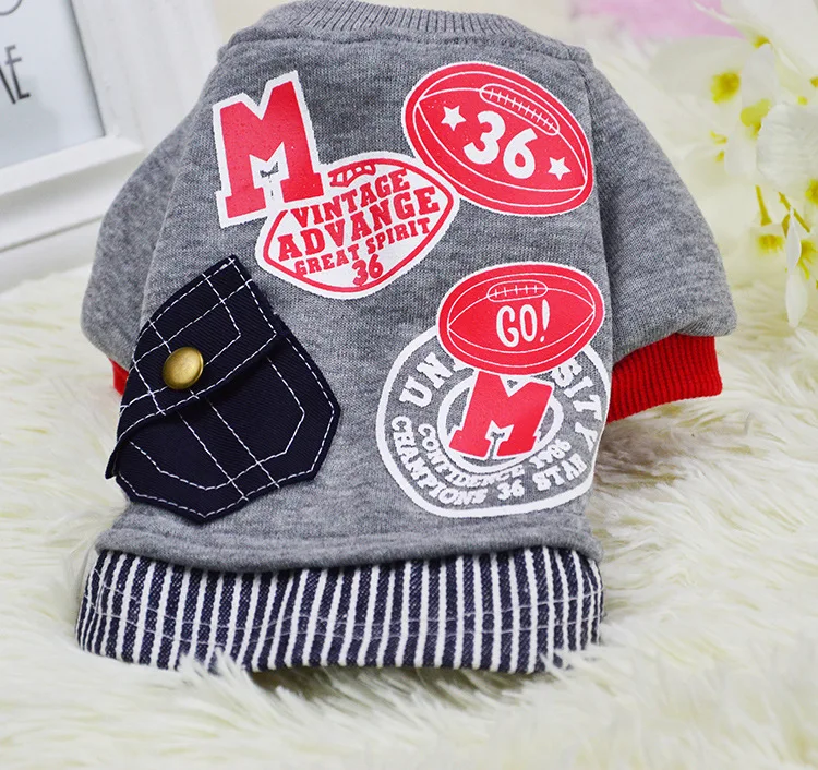 New Cotton Dog Sweater Shirt Pet Clothes Fashion Baseball Uniform Jersey Coat Clothing for Small Dogs Apparel 2016 | Дом и сад