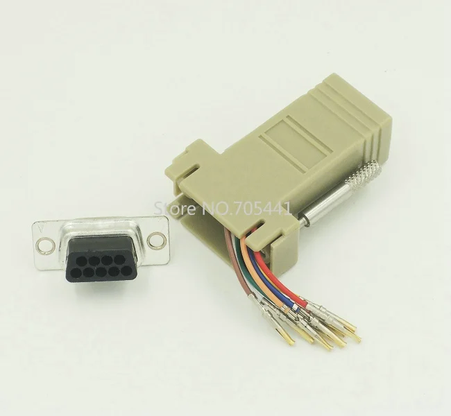 5 шт./лот DB9 мама к RJ45 F/F RS232 Модульный переходник удлинитель|db9 rj45|rj45 db9db9 to rj45 |