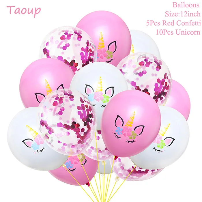 T1014-3 Taoup/1 шт.; милая повязка на голову с единорогом; украшения для дня рождения; Детские вечерние украшения с единорогом; сувениры для маленьких девочек с единорогом; декор для дня рождения; Balon - Цвет: T1014-3