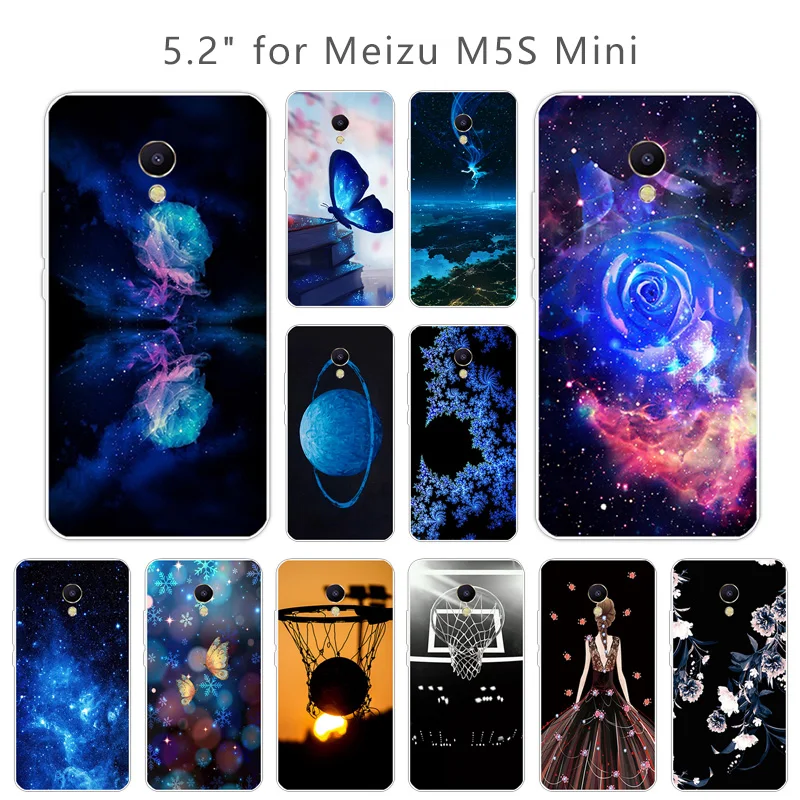 5 2 &quotFundas для Meizu M5S mini Синий чехол мягкий силиконовый Meilan5S прозрачный ТПУ задняя