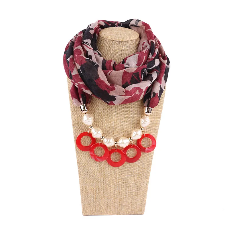 Женский шарф-ожерелье в этническом стиле |