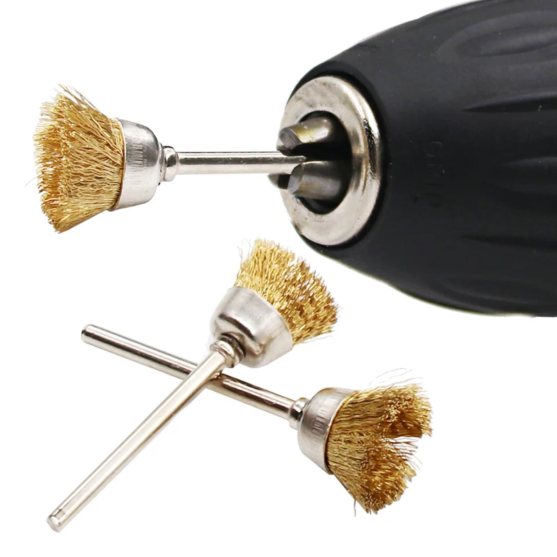 Allsome 9 шт./компл. латунная проволочная щетка подходит для вращающегося