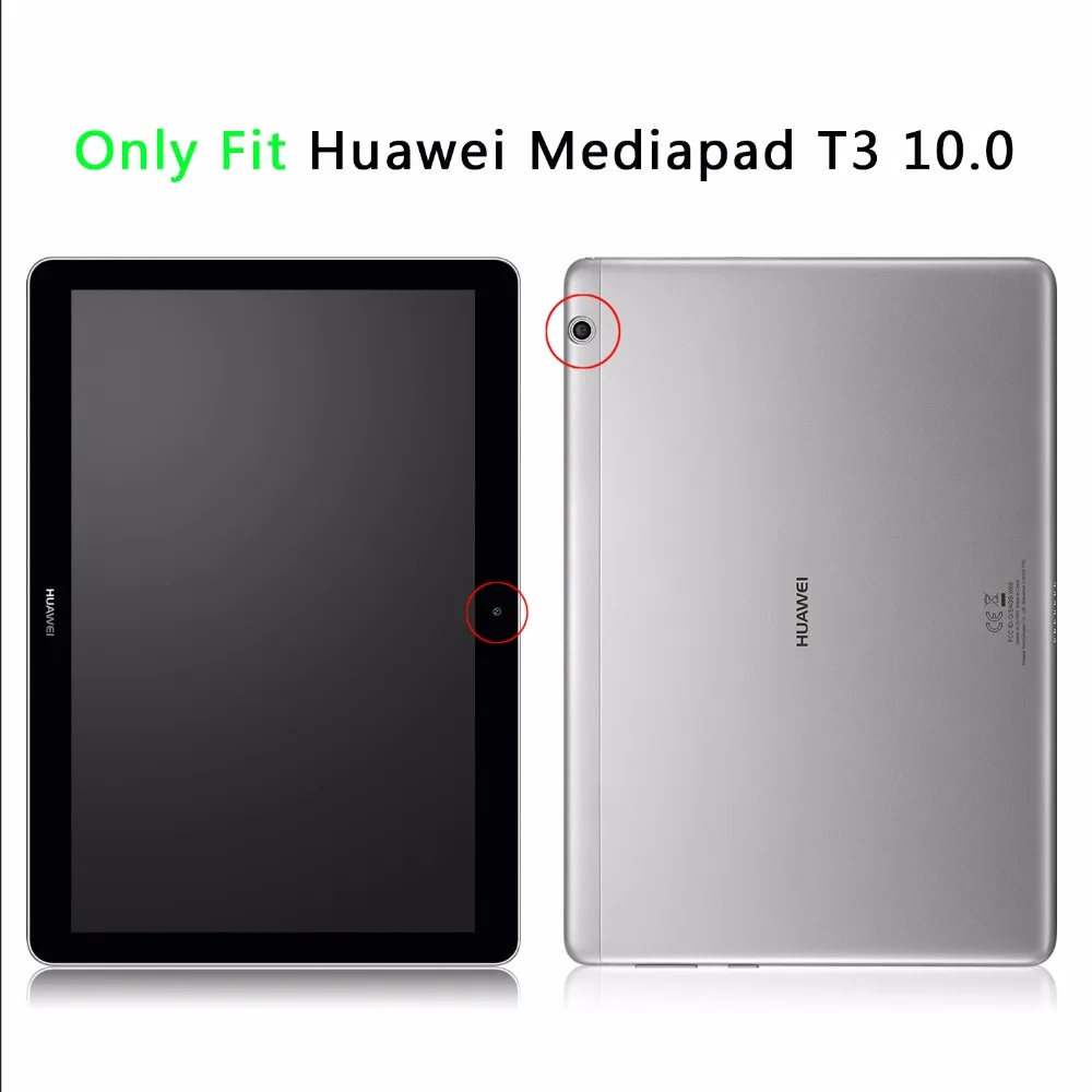 Чехол для HUAWEI MediaPad T3 10 9 6 ''тонкий кожаный флип чехол с подставкой Huawei планшета