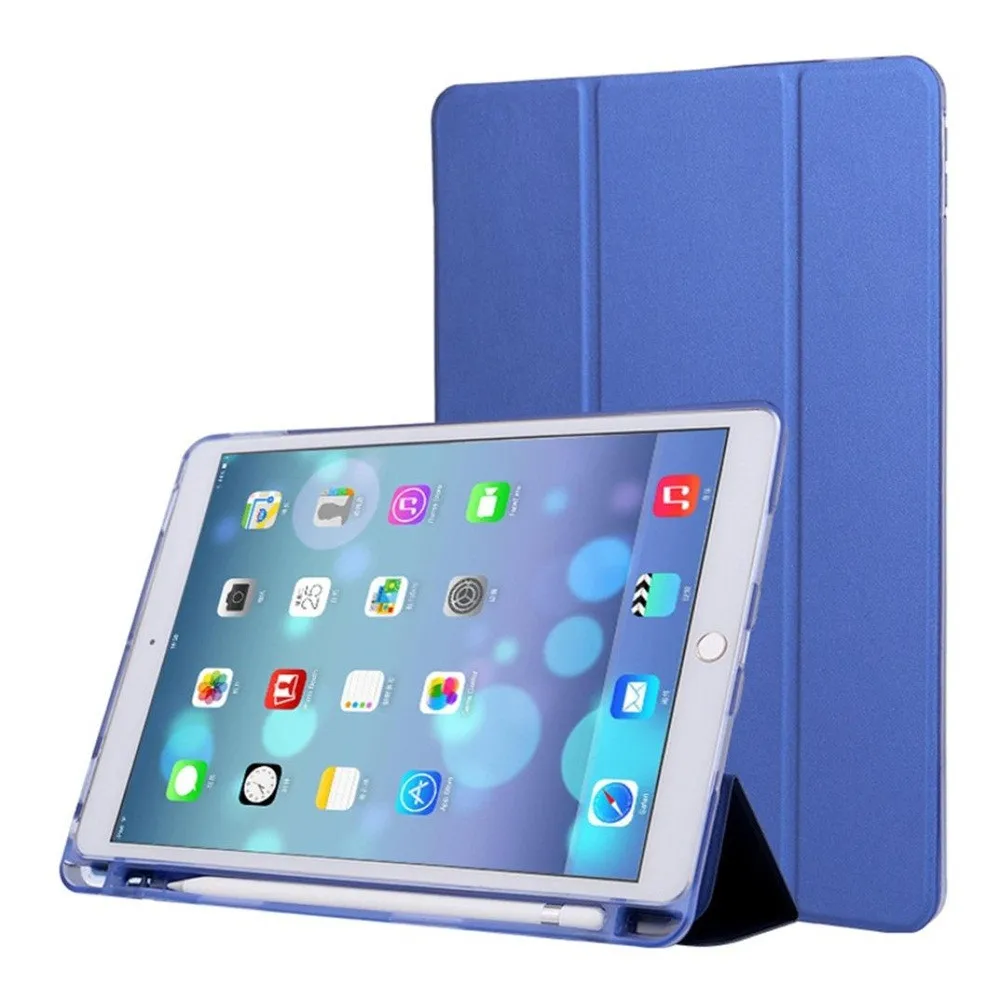 Для iPad 9 7 дюймов 2018 чехол для Apple Pencil Holder Slim Auto Wake/Sleep Smart Cover May.2|Чехлы планшетов и
