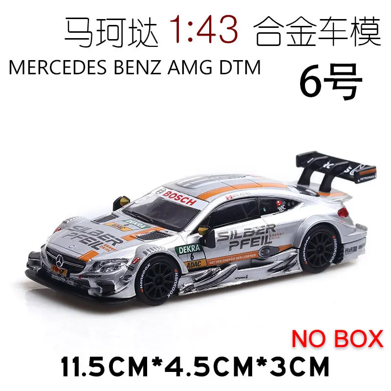 1:43 декаст модель автомобиля benz DTM гоночный автомобиль Потяните цветок модель сплава спортивный автомобиль игрушка украшение детская игрушка машина подарок - Цвет: 6(No Box)