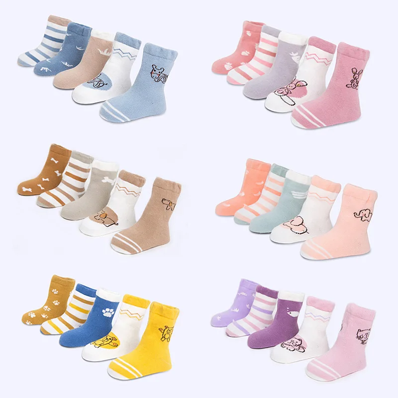 1 пара мультяшных носков для новорожденных Модные Повседневные Носки мальчиков и