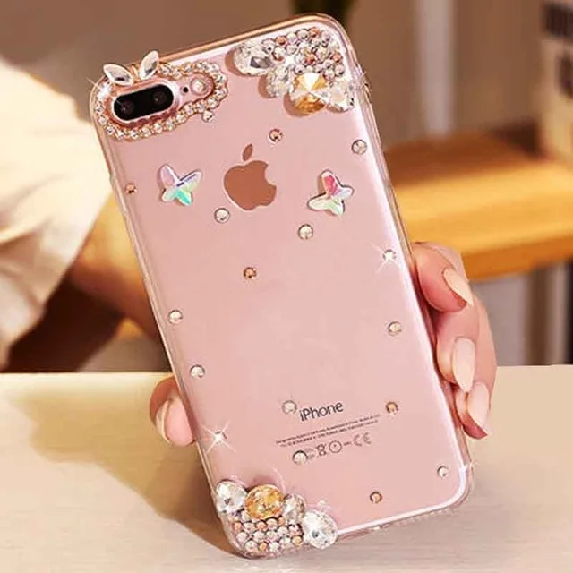 XSMYiss Fashion Bling Crystal Rhinestone Diamond Soft Transparent Case For Samsung S6 S7 S8 S9 S10 S20 S21 PLUS Note5 8 9 10 20 | Мобильные