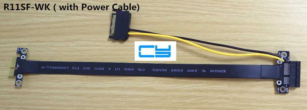 Переходник PCI Express PCIe Gen3.0 1x To кабель-удлинитель для видеокарты Male to Female mining 25 см-55