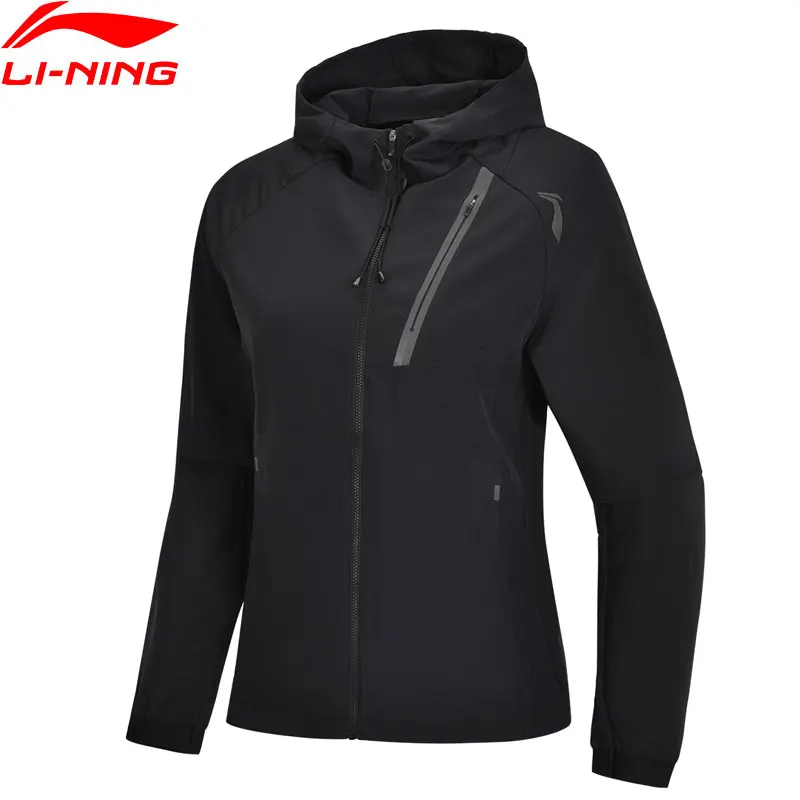 Женские беговые куртки Li Ning спортивная куртка с капюшоном и водонепроницаемой