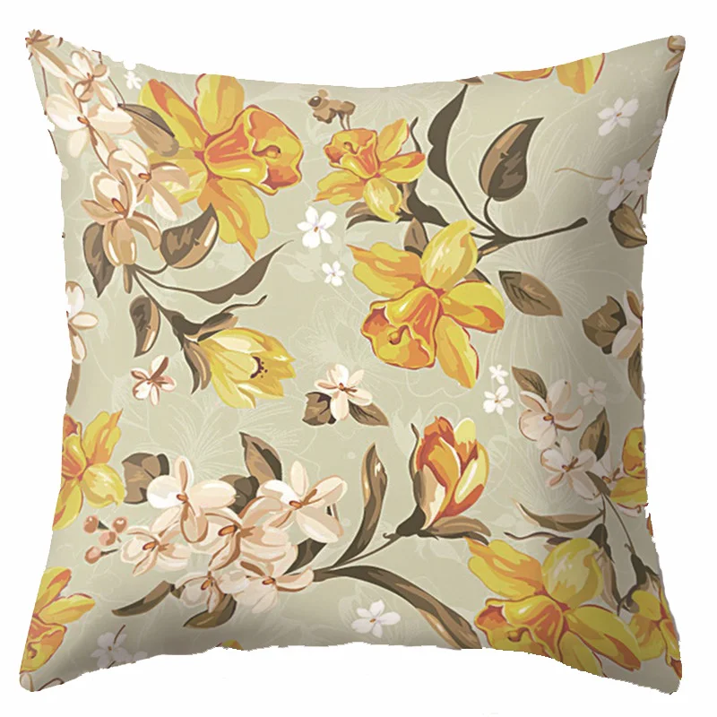 Подушка с тропическими мотивами чехол для подушки зелеными листьями тропической