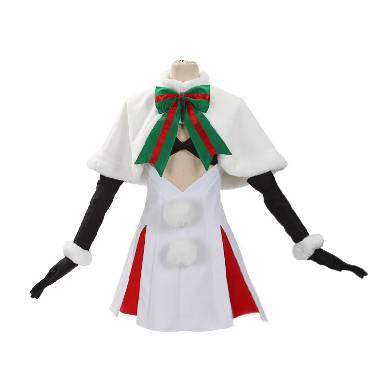 Фото Аниме Fate Grand Order костюмы для косплея Lancer Servant Jeanne d'Arc Alter Santa Lily костюмы для косплея Рождественский костюм №2