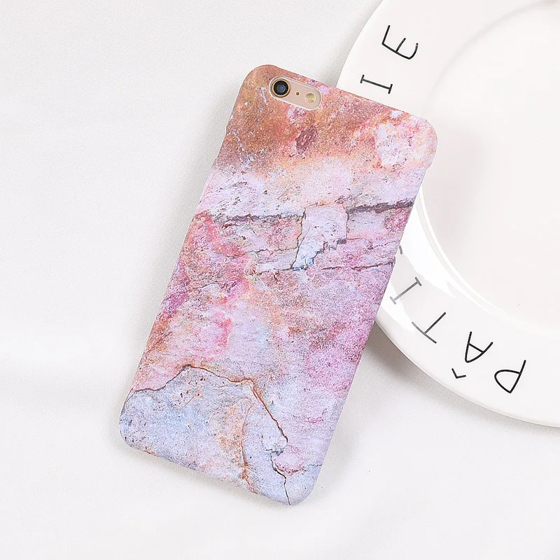 Pink LOVECOM модные чехлы для телефонов с мраморной текстурой для iPhone XS, XR, XS, Max, X, 8, 7, 6, 6S Plus, ультратонкая задняя крышка из жесткого поликарбоната - Цвет: Pink
