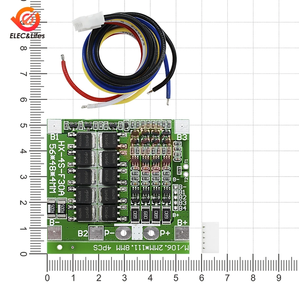 4S 30A 14 8 V 18650 BMS Защитная плата зарядного устройства литий-ионной батареи PCB баланс