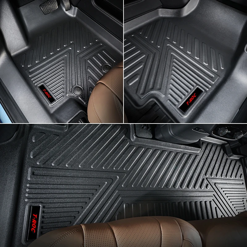 New TPE Custom Car Floor Mats For Volkswagen VW T-Roc TROC Foot Pads Auto Car Carpet Styling Accessories