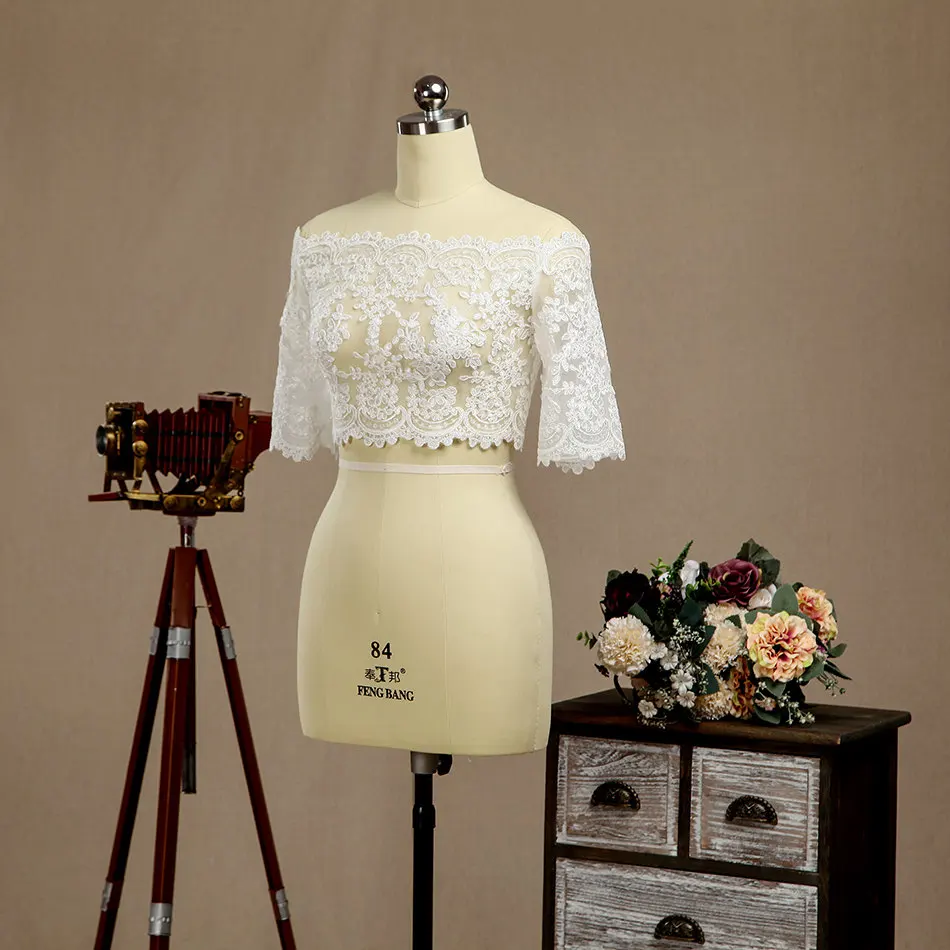 Половина рукава на заказ кружева аппликация Тюль свадебное болеро куртка с рукавами Свадебные аксессуары