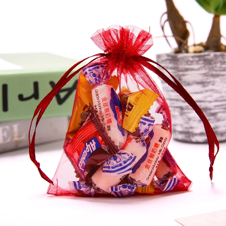 Бесплатная Доставка оптом сумки из органзы 15x20 см Drawable свадебные подарочные и