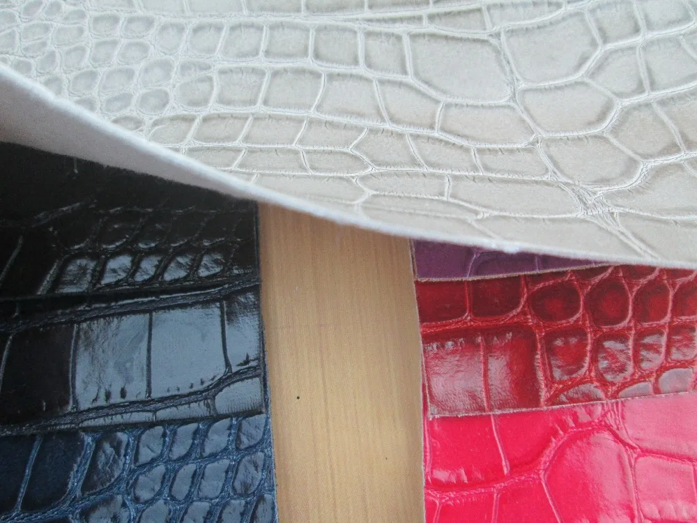 Ткань из искусственной кожи синтетическая кожа 12 цветов текстиль для сумки и