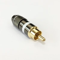 rca audio video connector soldering male plug copper goldplated for dvd av tv