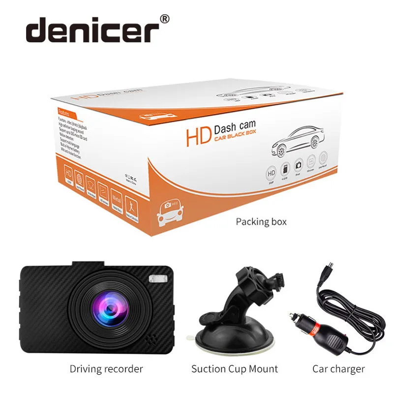 Denicer FHD 1080P Автомобильный видеорегистратор Novatek 96658 DVRs 3 0 &quotАвтомобильный 170