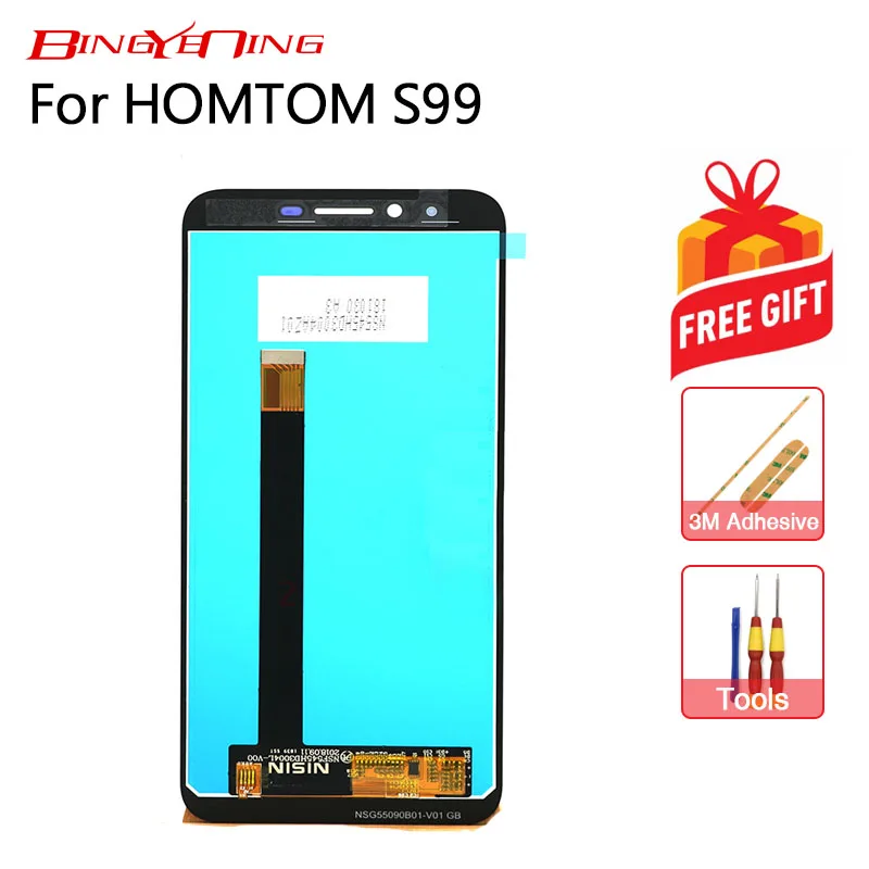 BingYeNing новый оригинальный для Homtom S99 Android 8 0 сенсорный экран + ЖК дисплей в сборе
