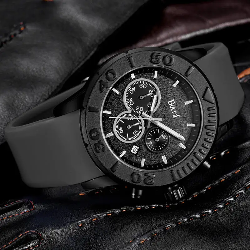 Bolisi несколько раз зоны Для мужчин Повседневное спортивный хронограф часы