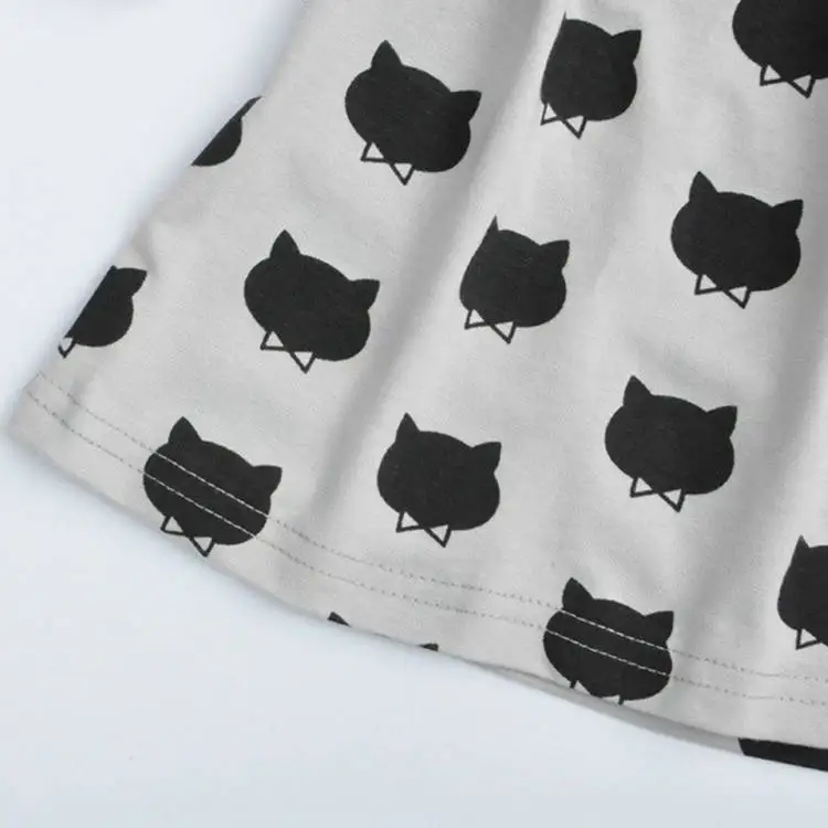 Cute Cat Girls Dresses Autumn 2019 Fashion Long Sleeve Kids Spring Clothes Toddler Costume For Teenage Dress Children | Детская одежда