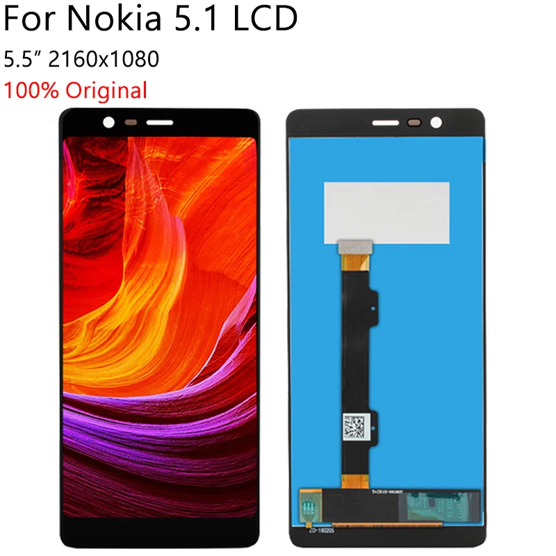 5," Дисплей для Nokia 5,1 TA-1061 TA-1075 TA-1076 TA-1088 lcd сенсорный экран дигитайзер сборка Замена для Nokia 5,1 lcd