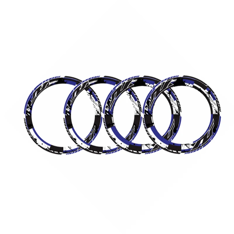 a set of 4pcs Thick Edge Outer Rim reflective Sticker Stripe Wheel Decals Fit for YAMAHA YZF yzf all | Автомобили и мотоциклы