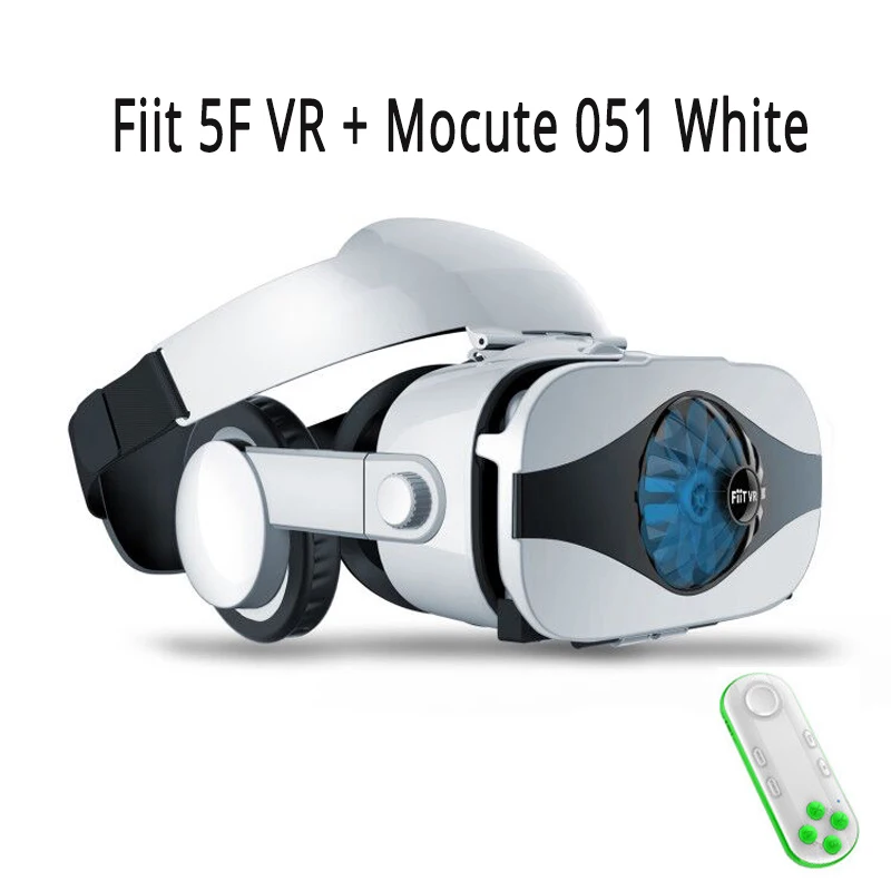 With 051 White Fiit 5F шлем VR 3D очки виртуальной реальности мини Google Cardboard шлем VR очки гарнитуры BOBO VR для 4-6 дюймов мобильного телефона - Цвет: With 051 White
