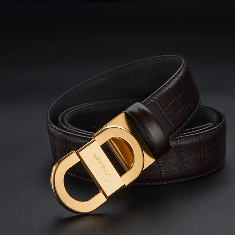 Бизнес Для мужчин s ремень мода пряжки Джентри Ремни кожаный подарок Ceinture Cuir Homme