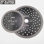 Бриллиантовые лезвия, диаметр 2 шт., 125 + 180 мм, узкие турбопильные диски с несколькими отверстиями для гранита, диам. 22,23 мм