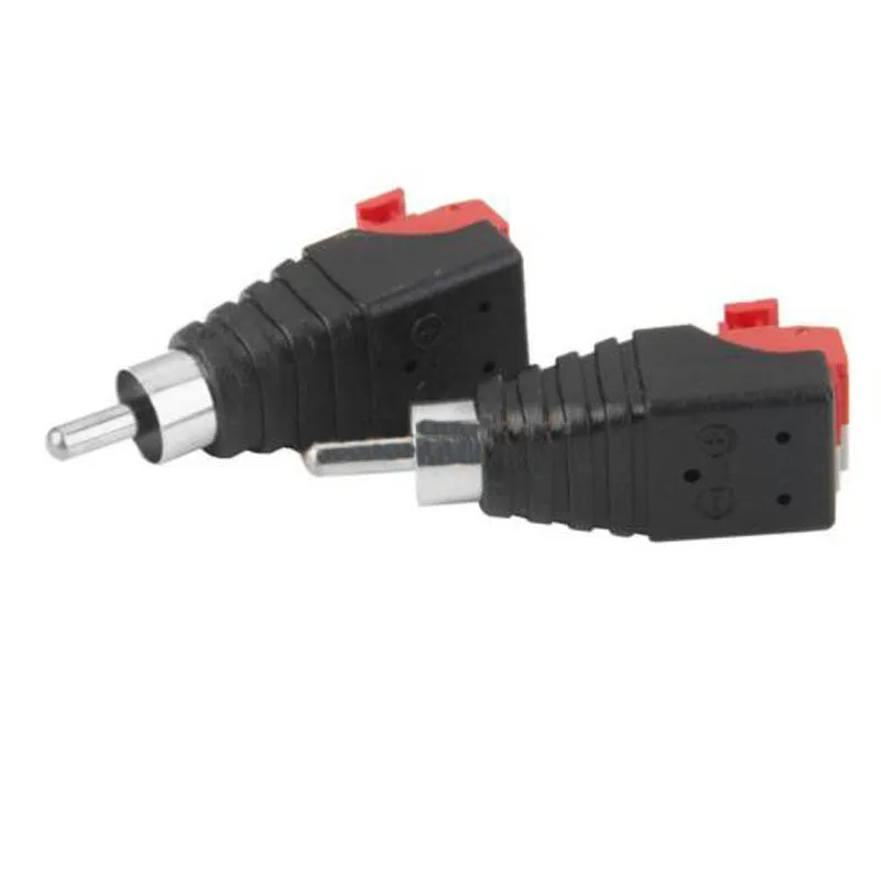 10 шт./лот RCA аудио папа AV вилка адаптер колонка проводной кабель штекер разъем