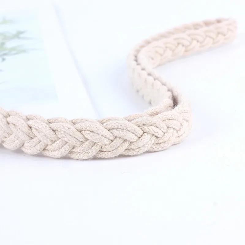 Женский простой плетеный пояс в Корейском стиле Декоративный вязаный веревочный