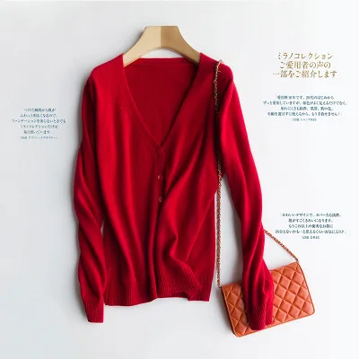 21 сплошной Цвета Новый свитер Для женщин Кардиган вязаный джемпер пальто с