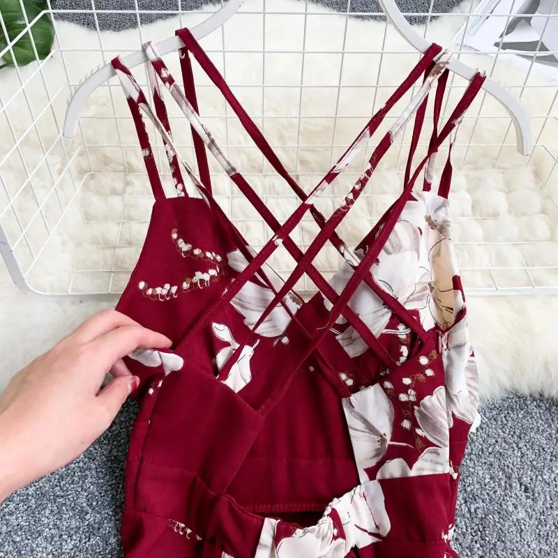 Летние женские платья сексуальные с v образным вырезом сзади крест без рукавов