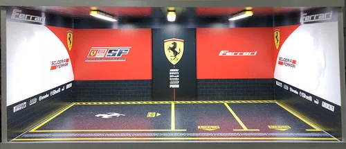 1:18 имитационная модель автомобиля из сплава, модель подземного гаража, автостоянка, модель сцены, игрушка, Пылезащитная витрина - Цвет: Ferrari-2 one