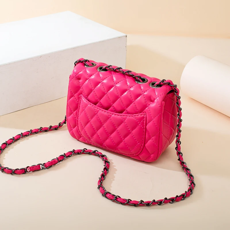 2019 Роскошная брендовая модная кожаная женская сумка с ромбовидной решеткой