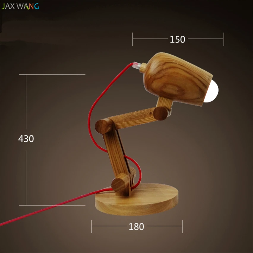 JW_Rural скандинавские для чтения глаз деревянные настольные лампы спальни